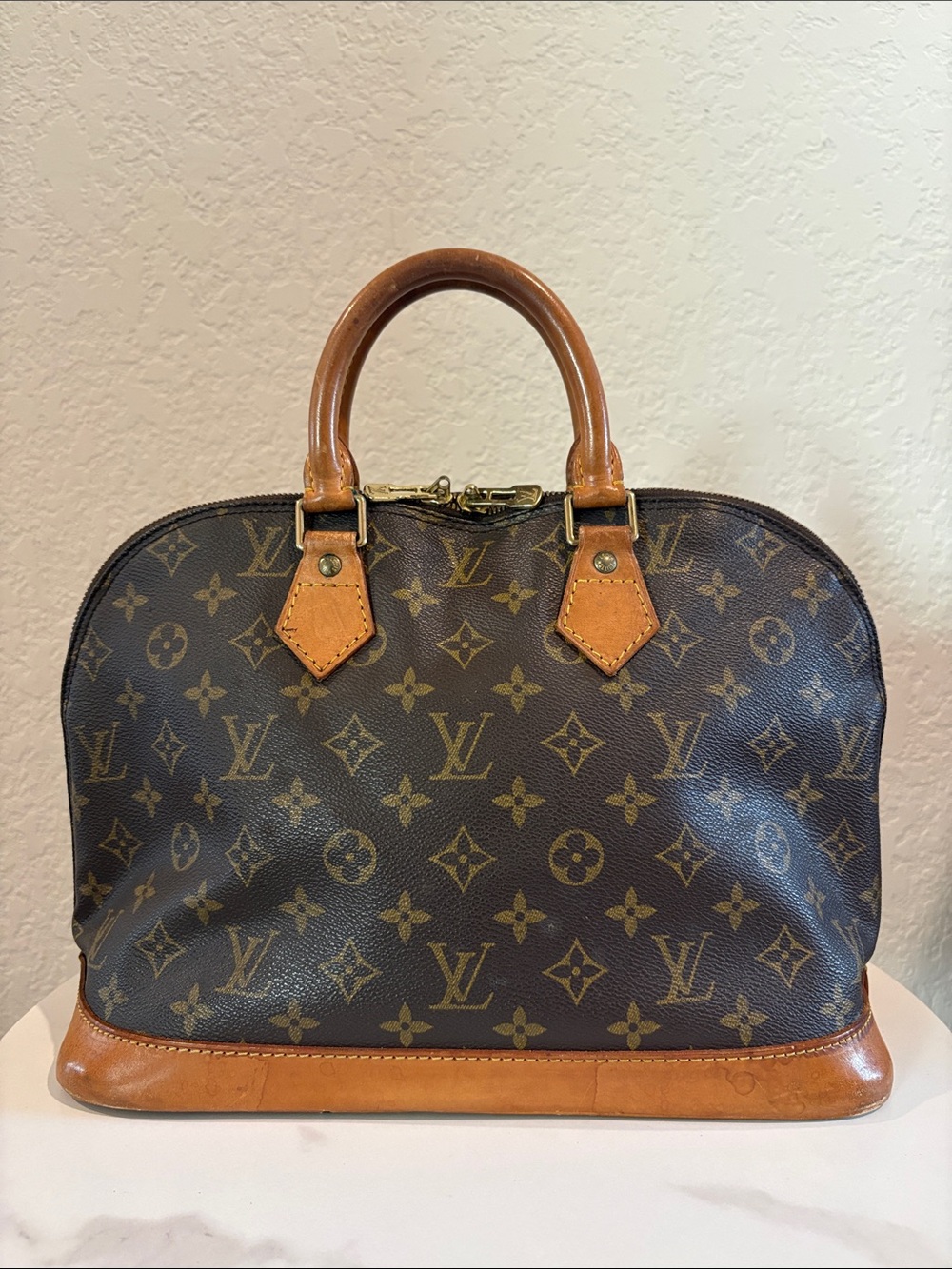 Louis Vuitton Alma Brown Monogram LV Handbag